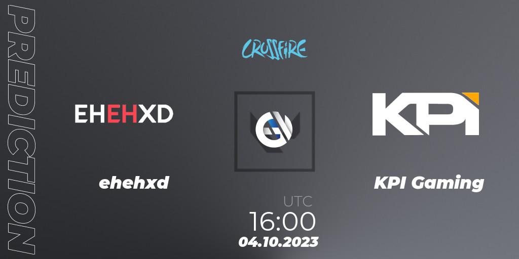 Pronóstico ehehxd - KPI Gaming. 04.10.2023 at 16:00, VALORANT, LVP - Crossfire Cup 2023: Contenders #1