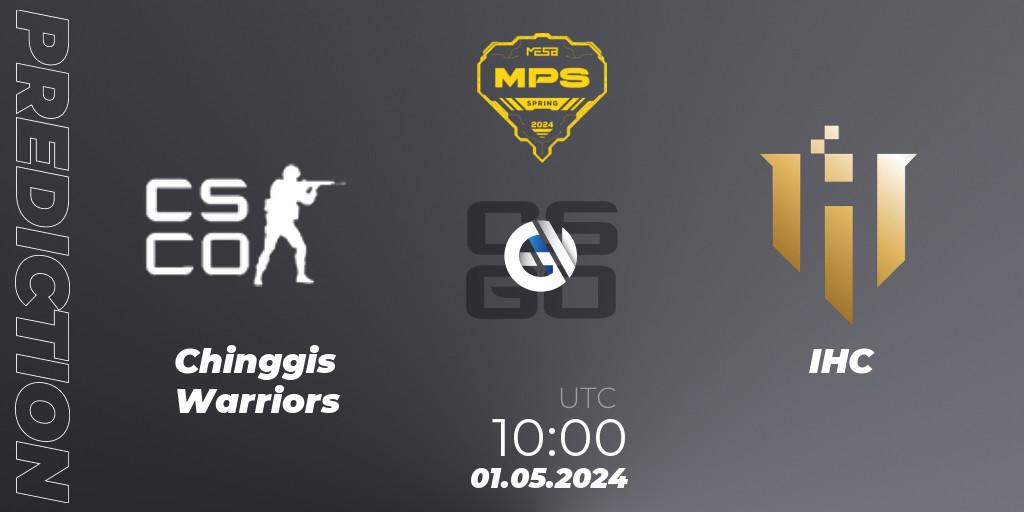 Pronóstico Chinggis Warriors - IHC. 01.05.2024 at 10:00, Counter-Strike (CS2), MESA Pro Series: Spring 2024