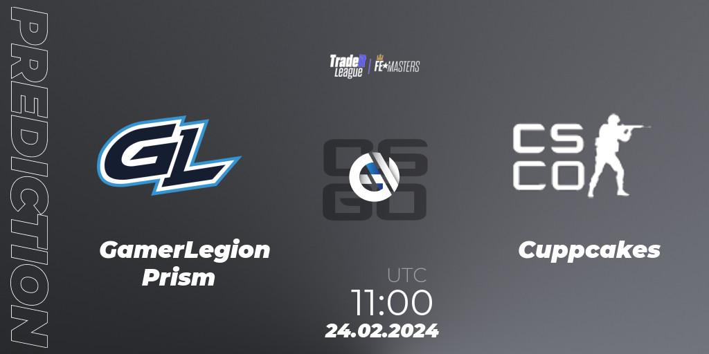 Pronóstico GamerLegion Prism - Cuppcakes. 24.02.2024 at 11:00, Counter-Strike (CS2), Tradeit League FE Masters #1