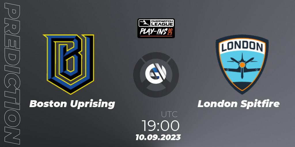 Pronóstico Boston Uprising - London Spitfire. 10.09.2023 at 19:00, Overwatch, Overwatch League 2023 - Play-Ins