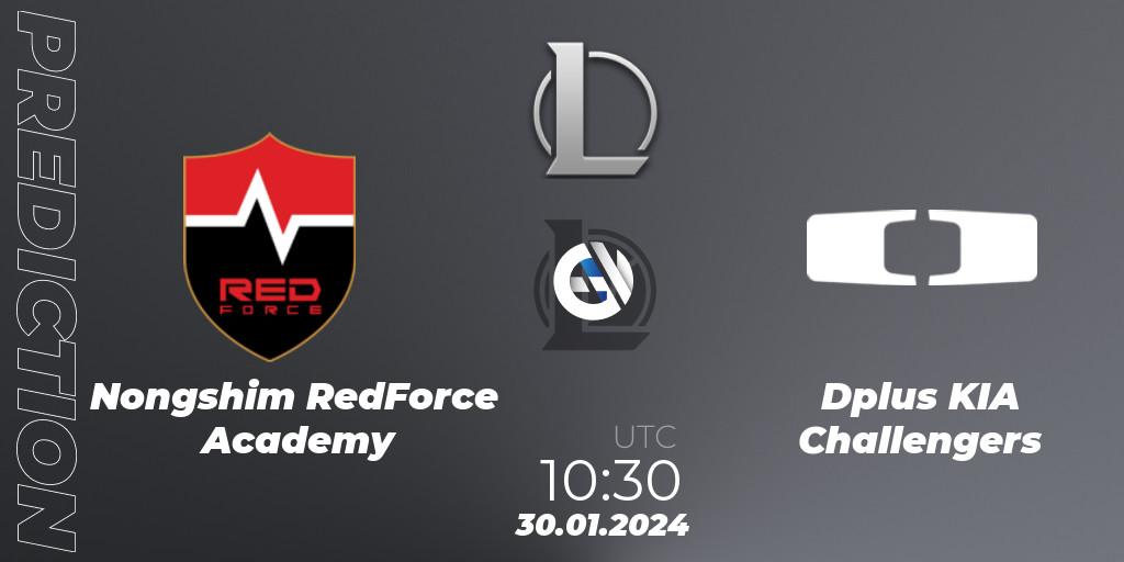 Pronóstico Nongshim RedForce Academy - Dplus KIA Challengers. 30.01.2024 at 10:30, LoL, LCK Challengers League 2024 Spring - Group Stage