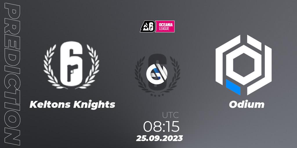 Pronóstico Keltons Knights - Odium. 25.09.2023 at 08:15, Rainbow Six, Oceania League 2023 - Stage 2