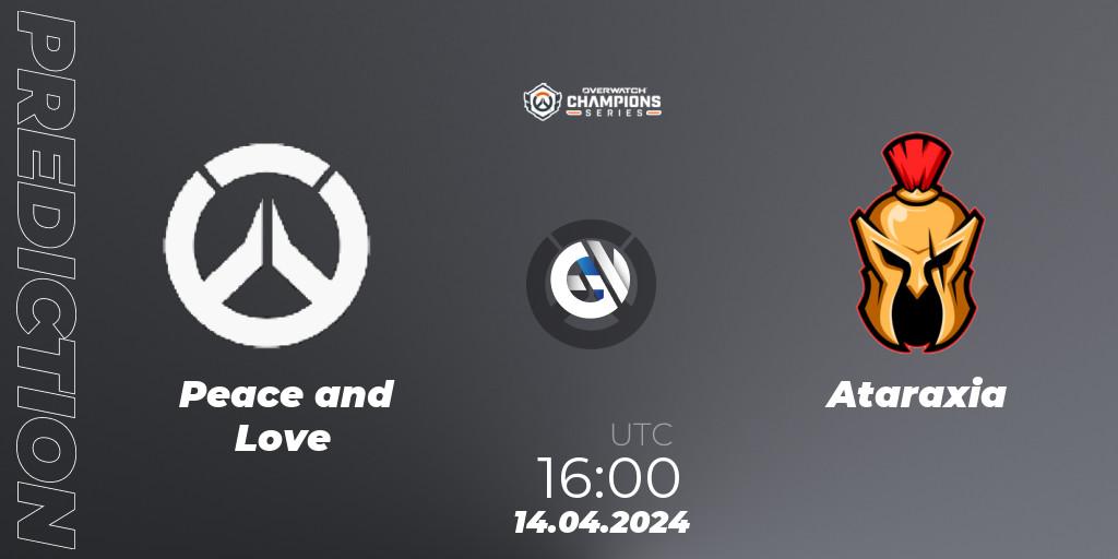 Pronóstico Peace and Love - Ataraxia. 14.04.2024 at 16:00, Overwatch, Overwatch Champions Series 2024 - EMEA Stage 2 Group Stage