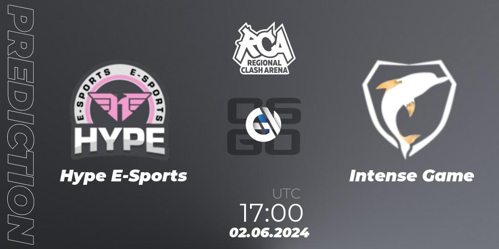 Pronóstico Hype E-Sports - Intense Game. 02.06.2024 at 17:00, Counter-Strike (CS2), Regional Clash Arena South America: Closed Qualifier