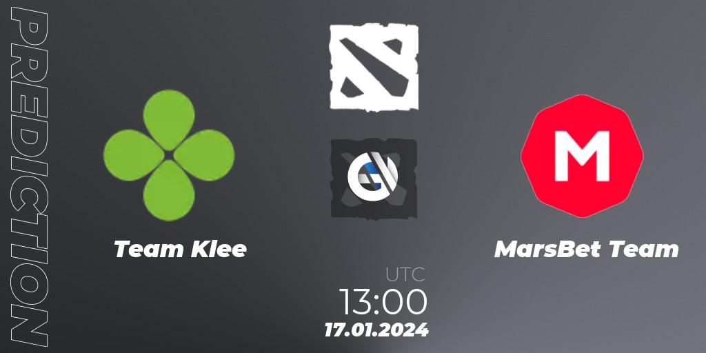 Pronóstico Team Klee - MarsBet Team. 01.02.2024 at 13:01, Dota 2, European Pro League Season 16