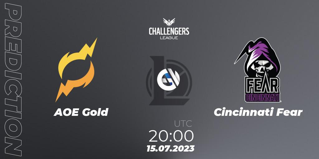 Pronóstico AOE Gold - Cincinnati Fear. 25.06.2023 at 00:00, LoL, North American Challengers League 2023 Summer - Group Stage
