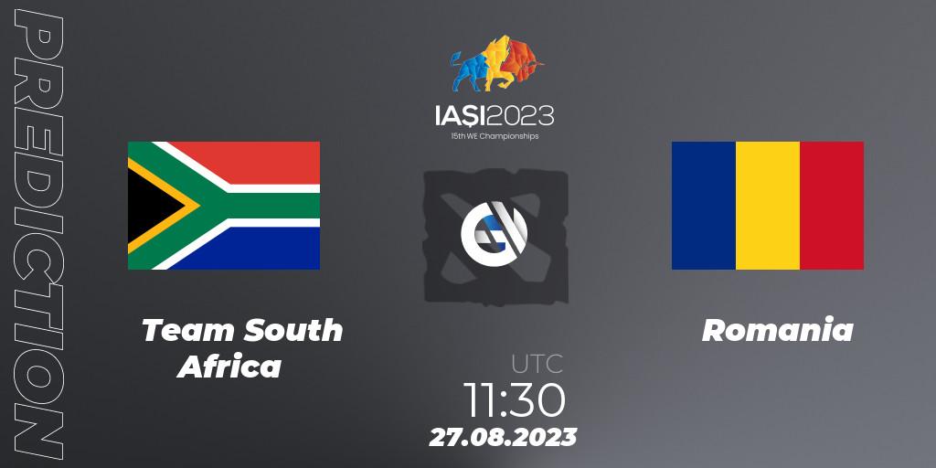 Pronóstico Team South Africa - Romania. 27.08.23, Dota 2, IESF World Championship 2023