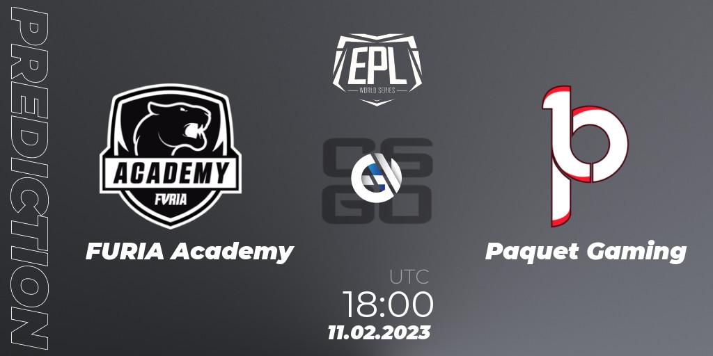 Pronóstico FURIA Academy - Paquetá Gaming. 11.02.2023 at 19:00, Counter-Strike (CS2), EPL World Series: Americas Season 2