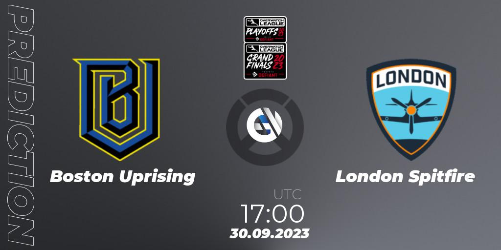 Pronóstico Boston Uprising - London Spitfire. 30.09.23, Overwatch, Overwatch League 2023 - Playoffs
