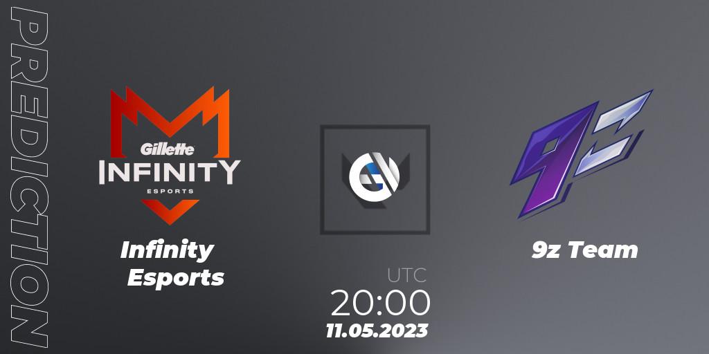Pronóstico Infinity Esports - 9z Team. 11.05.2023 at 20:00, VALORANT, VALORANT Challengers 2023: LAS Split 2 - Regular Season