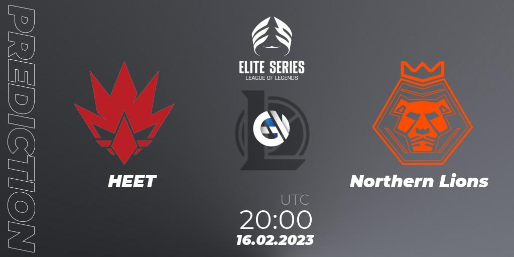 Pronóstico HEET - Northern Lions. 16.02.2023 at 20:00, LoL, Elite Series Spring 2023 - Group Stage