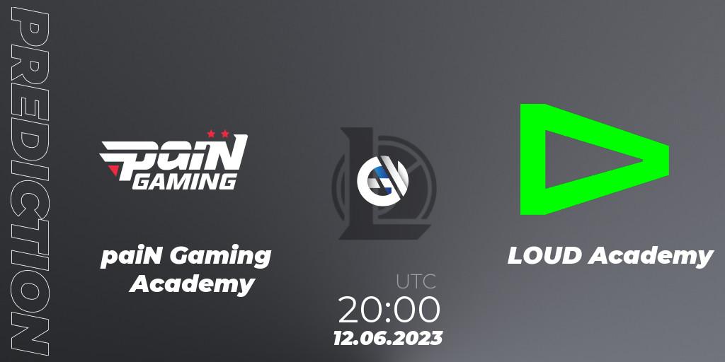 Pronóstico paiN Gaming Academy - LOUD Academy. 12.06.23, LoL, CBLOL Academy Split 2 2023 - Group Stage