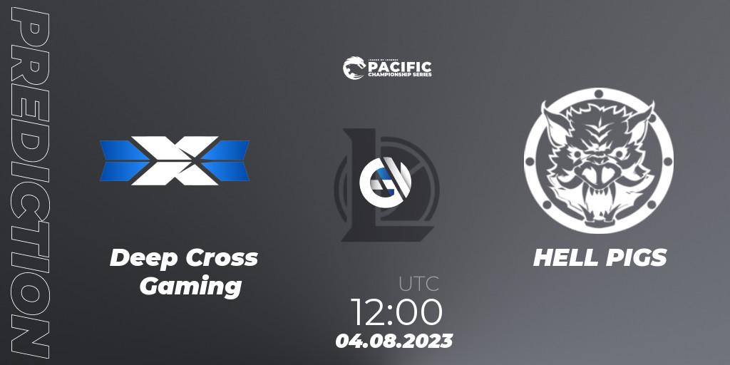 Pronóstico Deep Cross Gaming - HELL PIGS. 05.08.2023 at 12:20, LoL, PACIFIC Championship series Group Stage