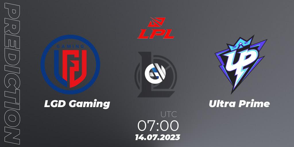 Pronóstico LGD Gaming - Ultra Prime. 14.07.23, LoL, LPL Summer 2023 Regular Season