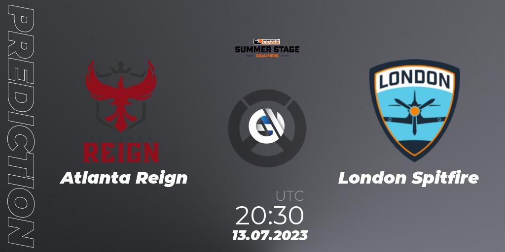 Pronóstico Atlanta Reign - London Spitfire. 13.07.2023 at 20:30, Overwatch, Overwatch League 2023 - Summer Stage Qualifiers