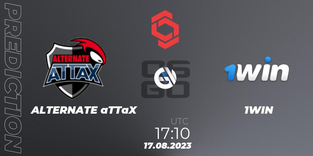 Pronóstico ALTERNATE aTTaX - 1WIN. 17.08.2023 at 17:10, Counter-Strike (CS2), CCT Central Europe Series #7