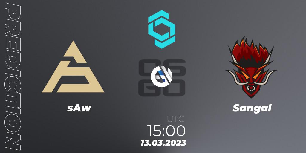 Pronóstico sAw - Sangal. 13.03.2023 at 15:00, Counter-Strike (CS2), CCT North Europe Series #4