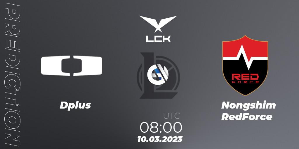 Pronóstico Dplus - Nongshim RedForce. 10.03.2023 at 08:00, LoL, LCK Spring 2023 - Group Stage