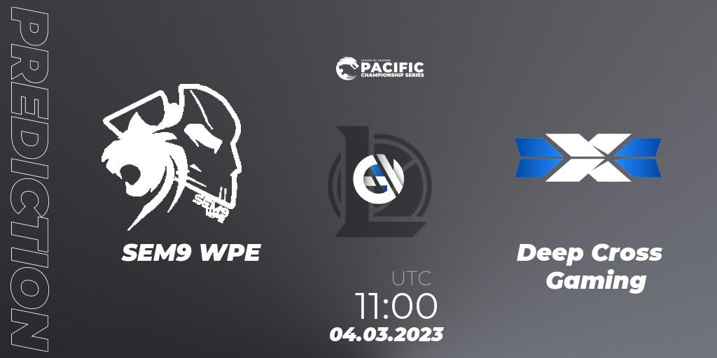 Pronóstico SEM9 WPE - Deep Cross Gaming. 04.03.2023 at 11:20, LoL, PCS Spring 2023 - Group Stage