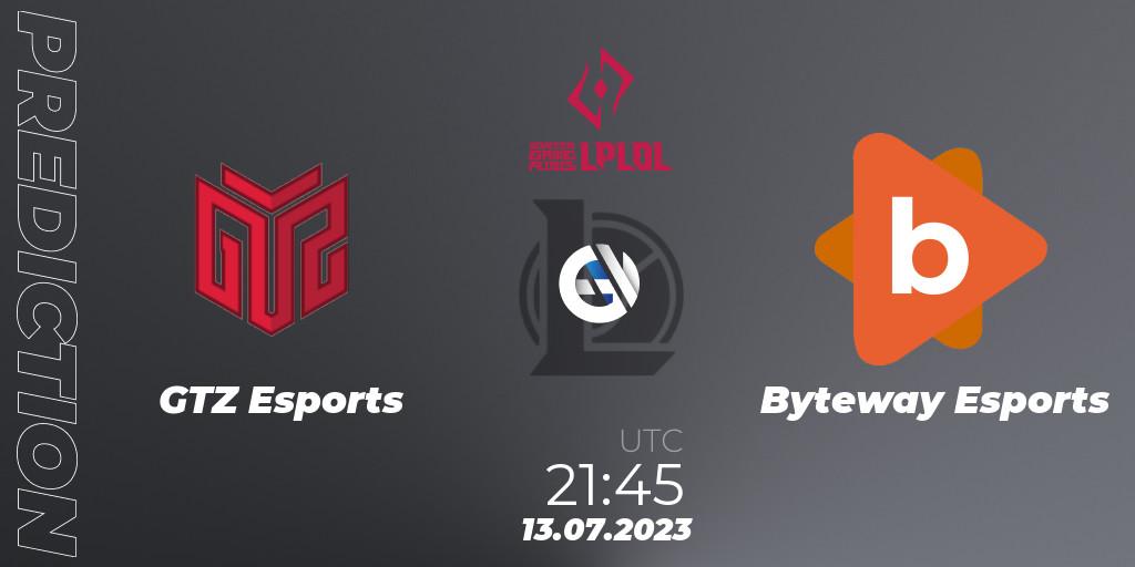 Pronóstico GTZ Esports - Byteway Esports. 22.06.2023 at 21:45, LoL, LPLOL Split 2 2023 - Group Stage