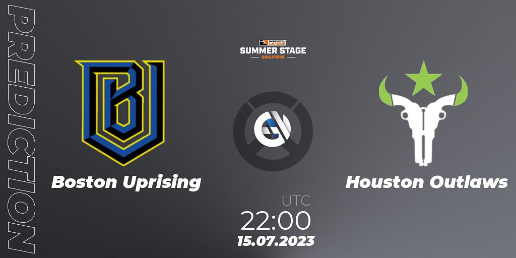 Pronóstico Boston Uprising - Houston Outlaws. 15.07.23, Overwatch, Overwatch League 2023 - Summer Stage Qualifiers