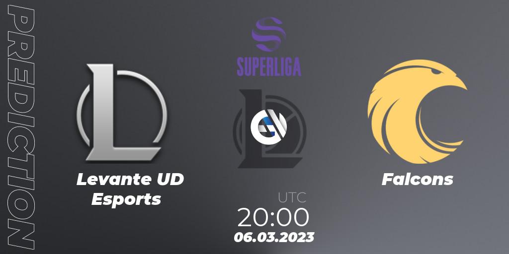 Pronóstico Levante UD Esports - Falcons. 06.03.2023 at 20:00, LoL, LVP Superliga 2nd Division Spring 2023 - Group Stage