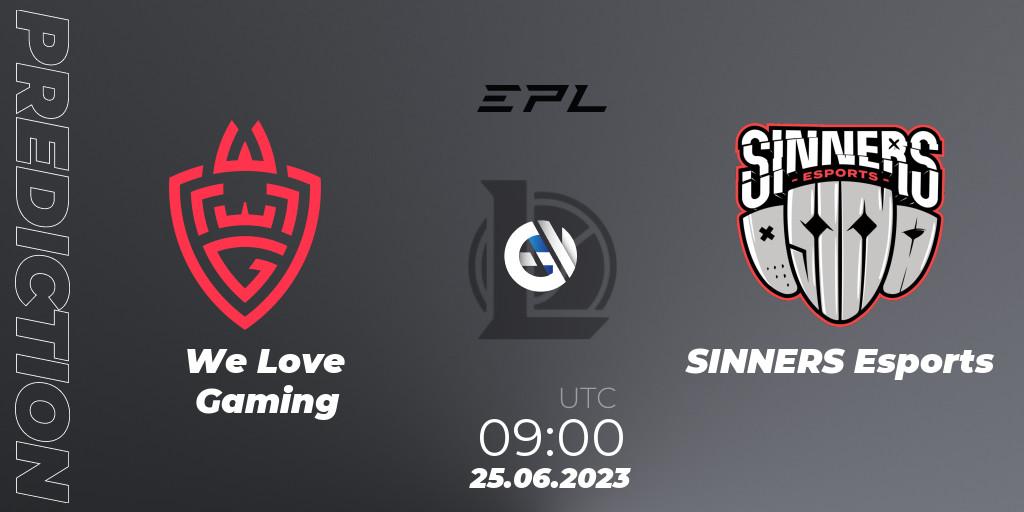 Pronóstico We Love Gaming - SINNERS Esports. 25.06.2023 at 08:00, LoL, EPL Season 1