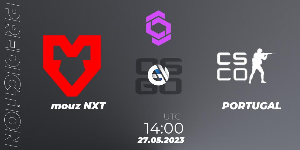 Pronóstico mouz NXT - PORTUGAL. 27.05.2023 at 14:00, Counter-Strike (CS2), CCT West Europe Series 4 Closed Qualifier