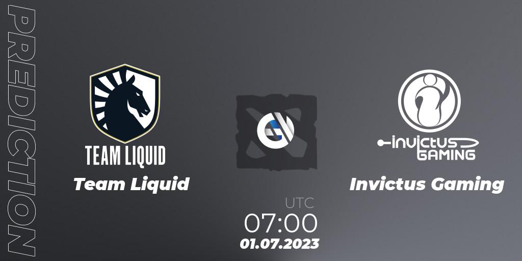 Pronóstico Team Liquid - Invictus Gaming. 01.07.2023 at 06:47, Dota 2, Bali Major 2023 - Group Stage