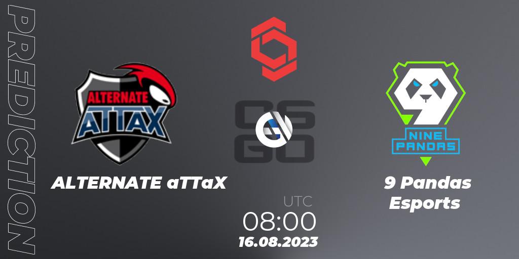 Pronóstico ALTERNATE aTTaX - 9 Pandas Esports. 16.08.2023 at 08:00, Counter-Strike (CS2), CCT Central Europe Series #7