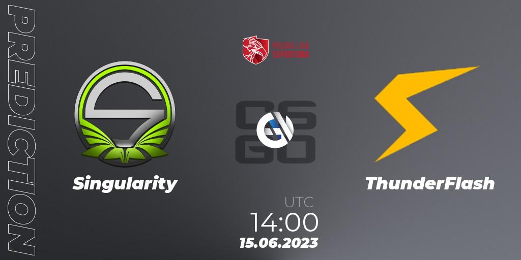 Pronóstico Singularity - ThunderFlash. 15.06.2023 at 14:00, Counter-Strike (CS2), Polish Esports League 2023 Split 2