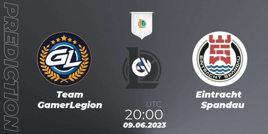 Pronóstico Team GamerLegion - Eintracht Spandau. 09.06.23, LoL, Prime League Summer 2023 - Group Stage