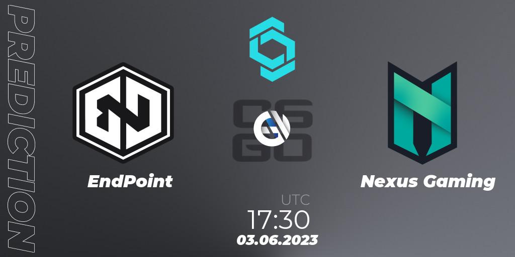 Pronóstico EndPoint - Nexus Gaming. 03.06.23, CS2 (CS:GO), CCT North Europe Series 5