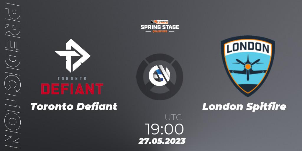 Pronóstico Toronto Defiant - London Spitfire. 27.05.2023 at 19:00, Overwatch, OWL Stage Qualifiers Spring 2023 West