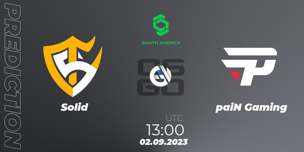 Pronóstico Solid - paiN Gaming. 02.09.2023 at 13:00, Counter-Strike (CS2), CCT South America Series #10