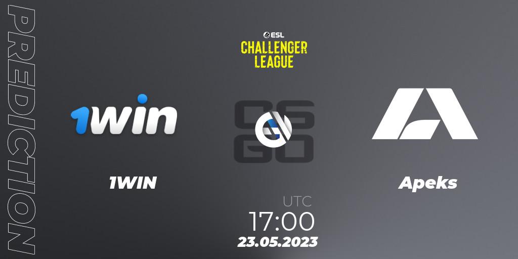 Pronóstico 1WIN - Apeks. 23.05.2023 at 17:15, Counter-Strike (CS2), ESL Challenger League Season 45: Europe