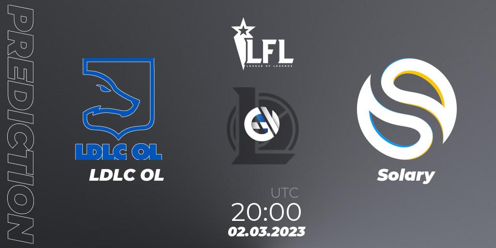 Pronóstico LDLC OL - Solary. 02.03.23, LoL, LFL Spring 2023 - Group Stage