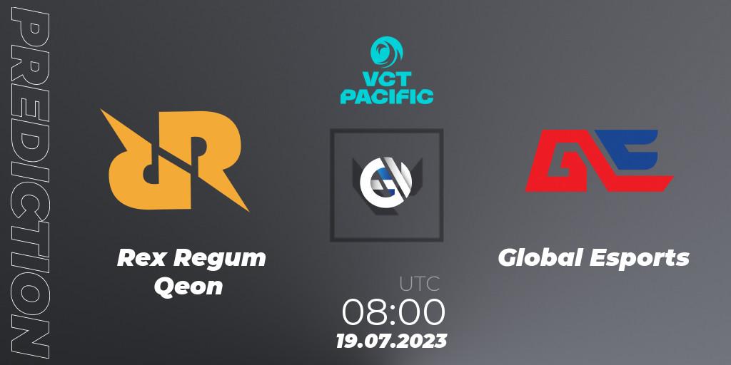 Pronóstico Rex Regum Qeon - Global Esports. 19.07.23, VALORANT, VALORANT Champions Tour 2023: Pacific Last Chance Qualifier