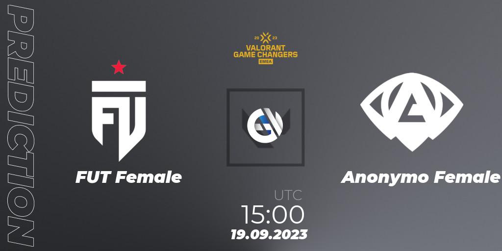 Pronóstico FUT Female - Anonymo Female. 19.09.2023 at 15:00, VALORANT, VCT 2023: Game Changers EMEA Stage 3 - Group Stage