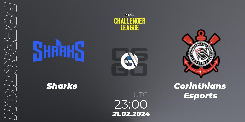Pronóstico Sharks - Corinthians Esports. 22.02.2024 at 00:00, Counter-Strike (CS2), ESL Challenger League Season 47: South America
