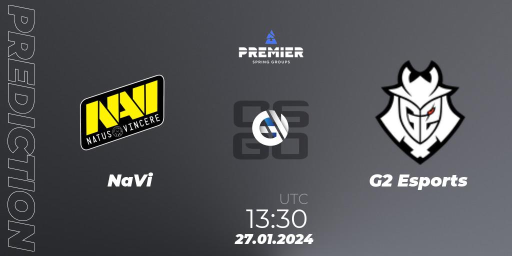 Pronóstico NaVi - G2 Esports. 27.01.24, CS2 (CS:GO), BLAST Premier: Spring Groups 2024
