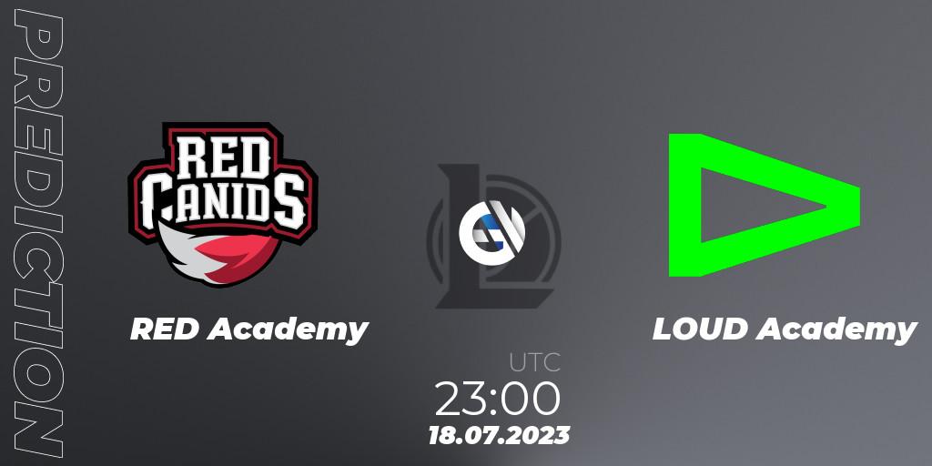Pronóstico RED Academy - LOUD Academy. 18.07.2023 at 23:00, LoL, CBLOL Academy Split 2 2023 - Group Stage