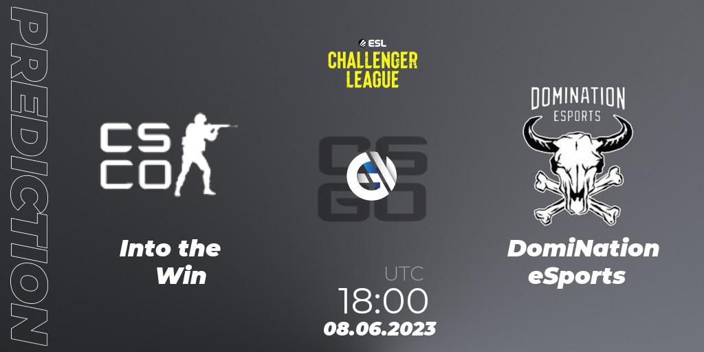 Pronóstico Into the Win - DomiNation eSports. 08.06.2023 at 18:00, Counter-Strike (CS2), ESL Challenger League Season 45 Europe Relegation