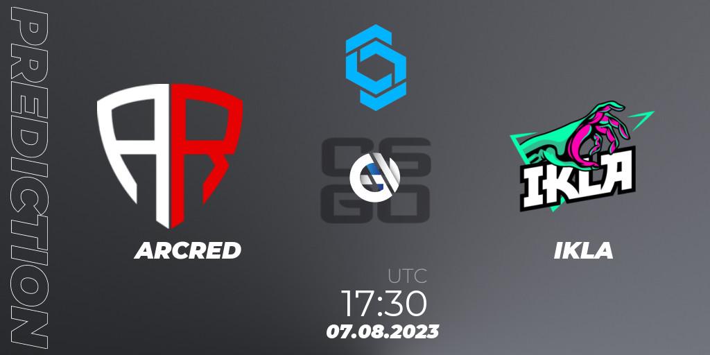 Pronóstico ARCRED - IKLA. 07.08.2023 at 17:30, Counter-Strike (CS2), CCT East Europe Series #1
