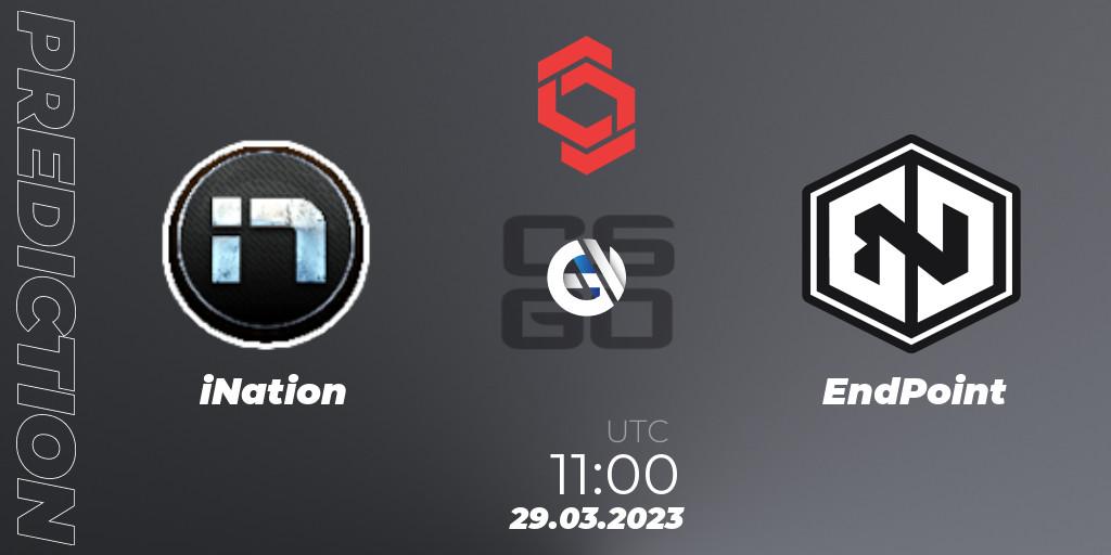 Pronóstico iNation - EndPoint. 29.03.23, CS2 (CS:GO), CCT Central Europe Series #5