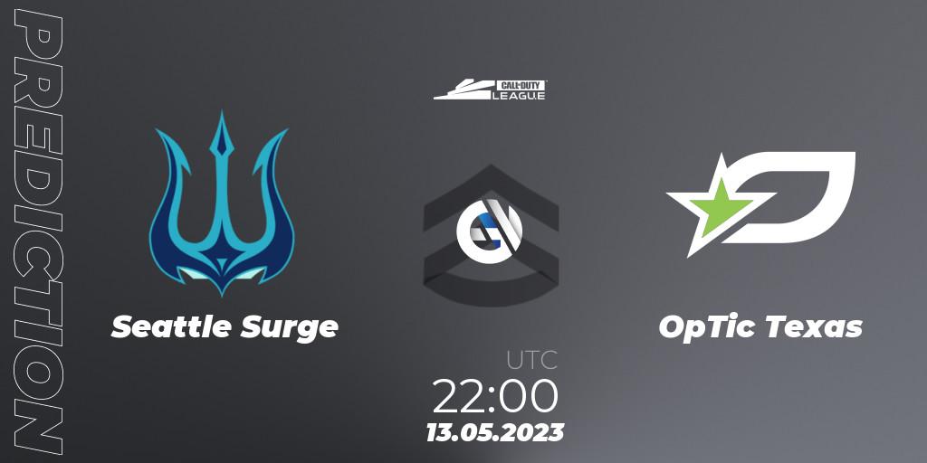 Pronóstico Seattle Surge - OpTic Texas. 13.05.2023 at 22:00, Call of Duty, Call of Duty League 2023: Stage 5 Major Qualifiers