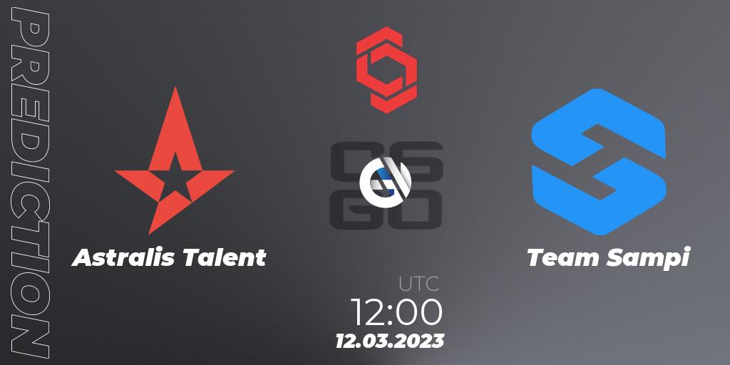 Pronóstico Astralis Talent - Team Sampi. 12.03.2023 at 12:00, Counter-Strike (CS2), CCT Central Europe Series 5 Closed Qualifier