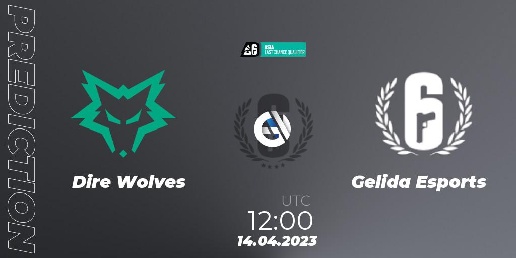 Pronóstico Dire Wolves - Gelida Esports. 15.04.2023 at 06:00, Rainbow Six, Asia League 2023 - Stage 1 - Last Chance Qualifiers