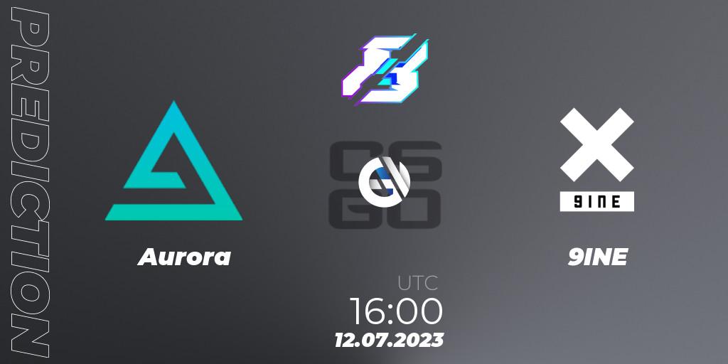 Pronóstico Aurora - 9INE. 12.07.23, CS2 (CS:GO), Gamers8 2023 Europe Open Qualifier 2
