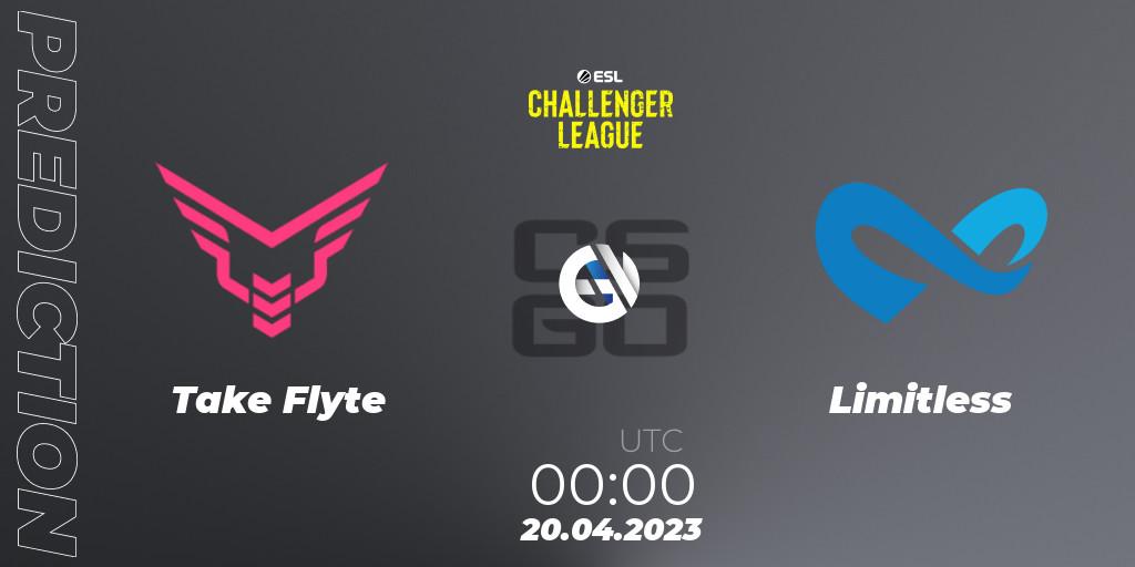 Pronóstico Take Flyte - Limitless. 20.04.2023 at 00:00, Counter-Strike (CS2), ESL Challenger League Season 45: North America
